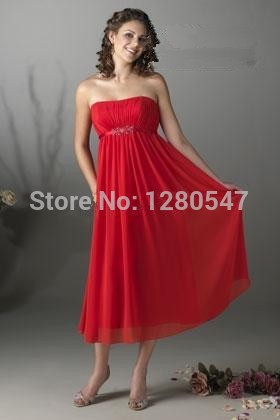 ... Semi formal Dress Tea length Chiffon Bridesmaid dresses 2 4 6 8 10 12