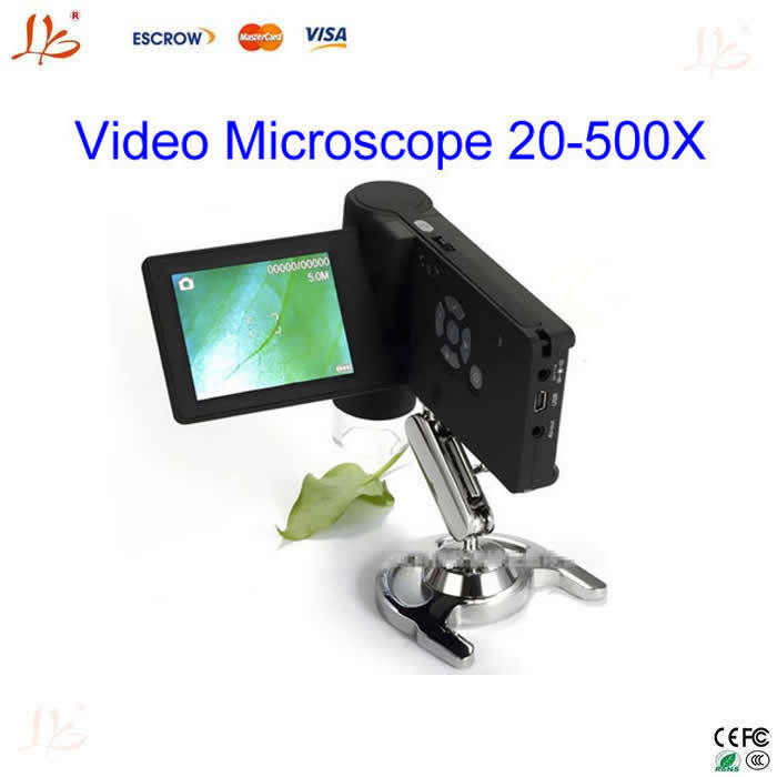 Купить цифровой портативный видео микроскоп 20-500 x, карманный ...