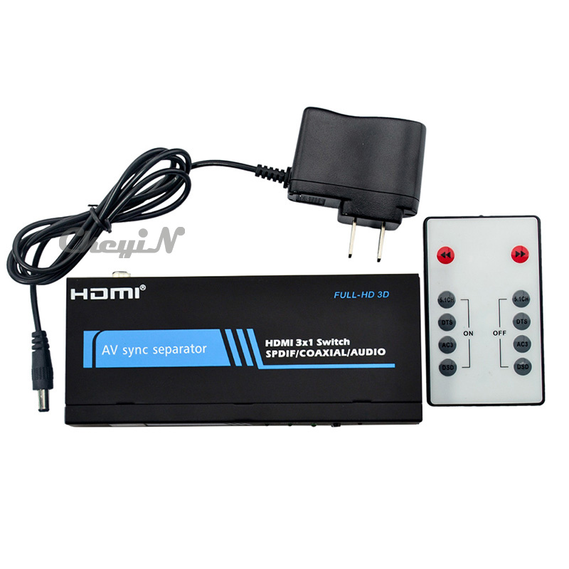 Premium HDMI to HDMI SPDIF COAXIAL RCA L / R Audio Extractor Converter V1.4