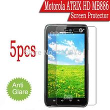 5pcs Matte Anti-Glare Mobile Phone LCD Protective Film For Motorola Atrix HD MB886 Screen Protector Cover