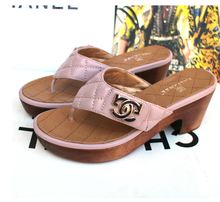 Free shipping in 2014 the first layer of cowhide anee platform flip metal cotton slippers