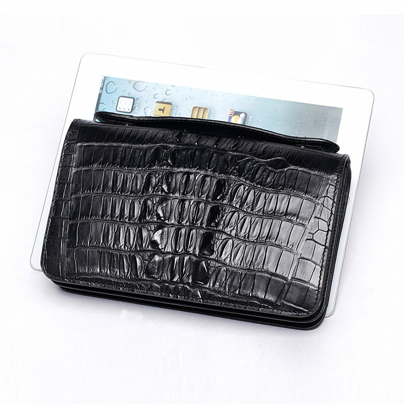 100 rare animal cocodile leather good quality man business clutches hot sell designer luxury clutch new