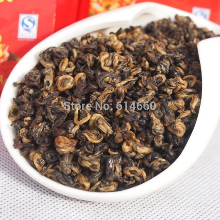Buy 5 get 1 100g DianHong black tea Black BiLuo Chun Tea Free shipping