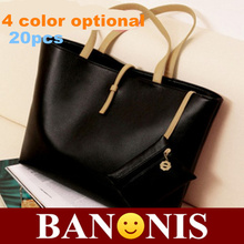 High quality female simple beautiful leather handbags, messenger bag, women’s single shoulder bag, bag, black and blue pink,20x