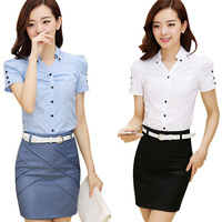 Cotton_Shirts_Fold_Skirts_Women_Casual_S