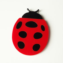 Hot Sale Cute Ladybug Acrylic Animal Brooch