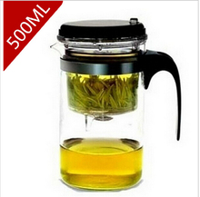 Hot!New 500ml simple tea kettle tea-pot Heat-Resistan Glass Teapot Convenient Office Tea Pot Set
