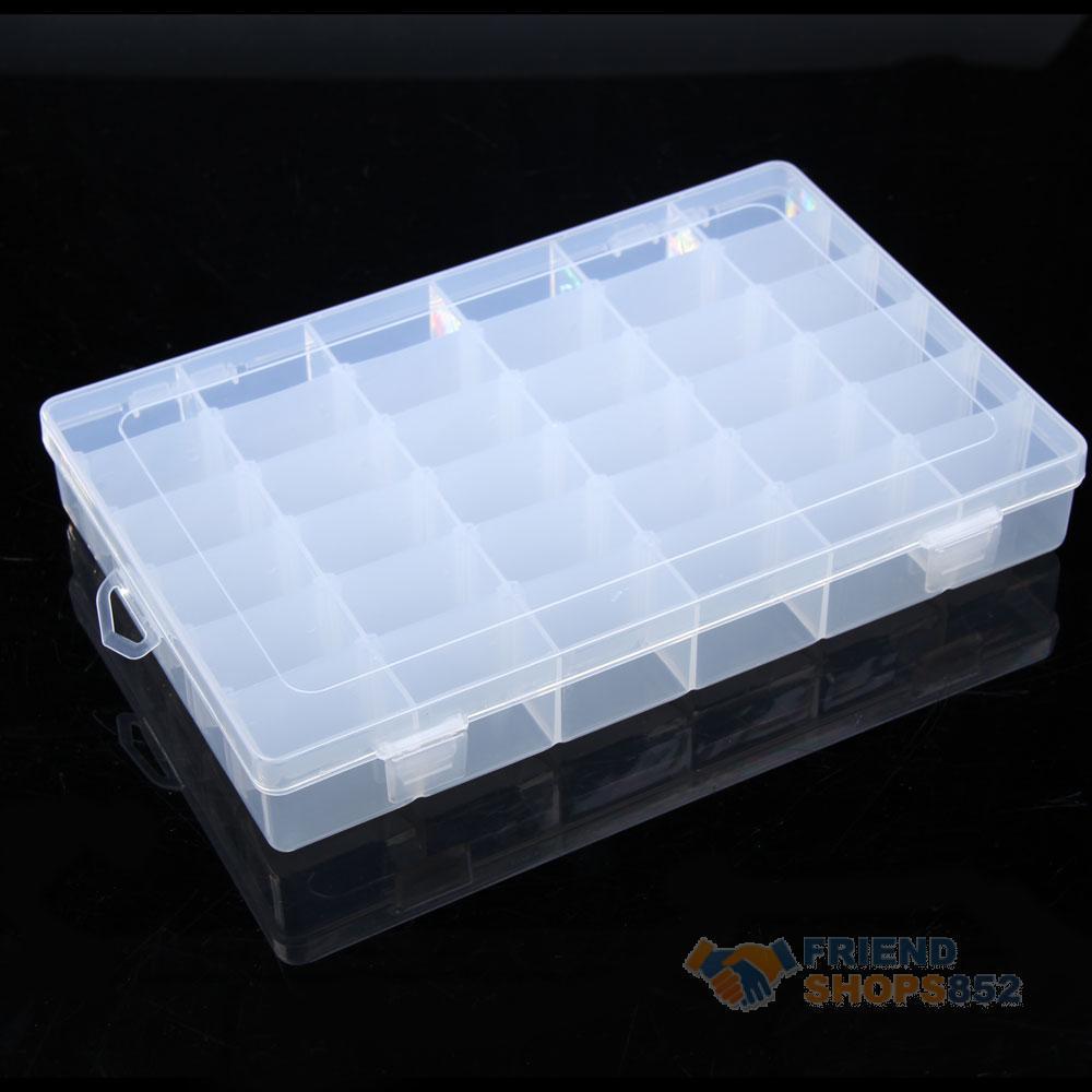 36 Grid Plastic Adjustable Jewelry Organizer Box Storage Container CaseSWE 