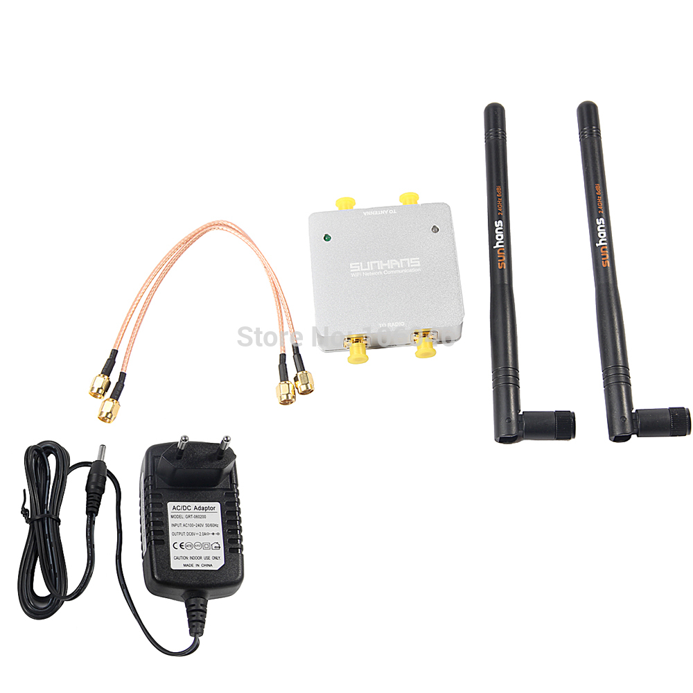 1000mW 2 4 GHz 2T2R 300Mbps WiFi Signal Booster Amplifier Dual antenna EU Plug 