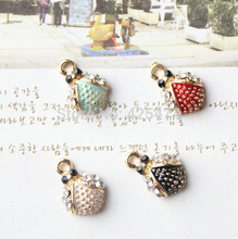 Mix colors 10 14mm colorful oil drop jewelry alloy charms Beatles shape diy metal gold color