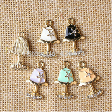 14 23MM mix colors oil drop table lamp shape gold color plated alloy metal jewelry bracelet