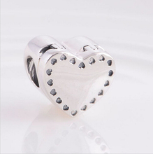 New 2014 Gift from the heart clear cz charms 925 sterling silver jewelry LW347 Fits Pandora