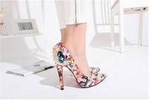 women pumps party shoesred sole high heeled 11cm oil japanned leather high heeled shoes oil painting