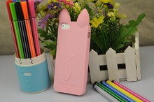 Free shipping 3D koko cute Ear Cat soft silicone Case For Apple IPhone 4 4s phone