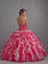 Princess New Arrival Ball Gown Ruffles Blue Quinceanera Dresses 2014 Crystals Sexy Vestidos De Quinceanera 2014
