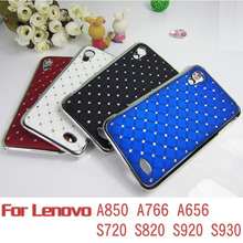 Rhinestone case for lenovo S720 S820 S920 S930 A766 A656 A850 moblie phone Protective set Diamond cell cover shell free shipping