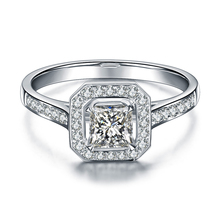 ZOCAI Luxurious series 0 45 CT Certified D E VVS princess cut diamond engagement ring 18K