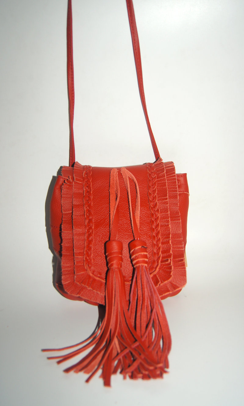 women 2014 handmade head layer cowhide leather tassel oblique satchel summer female bag womens real leather