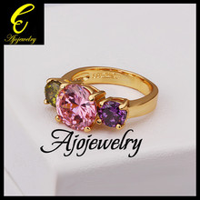 Size 8 Free Shipping Marriage Jewelry 18K Yellow Gold Plated Zircon Ring