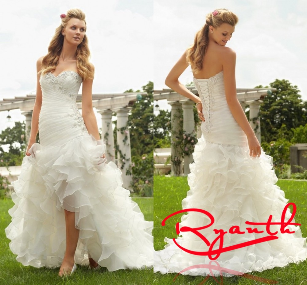 Country Wedding Dresses High Low Fashion Dresses