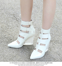 2014 summer new fashion transparent sandals, thick high-heeled shoes sandals hollow
