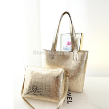 Luxury new 2014 Knitted Women Handbag Fashion Vintage Big Capacity Women Leather Handbags Gold Color Women Messenger Bags Totes