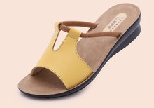Genuine leather slippers summer maternity slip resistant small wedges slippers flat sandals word slippers sandals 