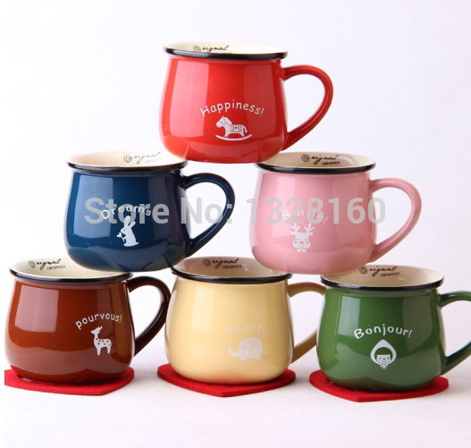 6 color New High Grade Porcelain Coffee Mug Double layer structure ceramic cup Novelty Gift wholesale