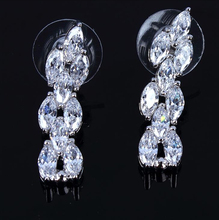 Hot Sell Women Marriage Styles Flower Shape bridal jewelry sets Cubic Zirconia Stone Crysta Jewelry Marriage