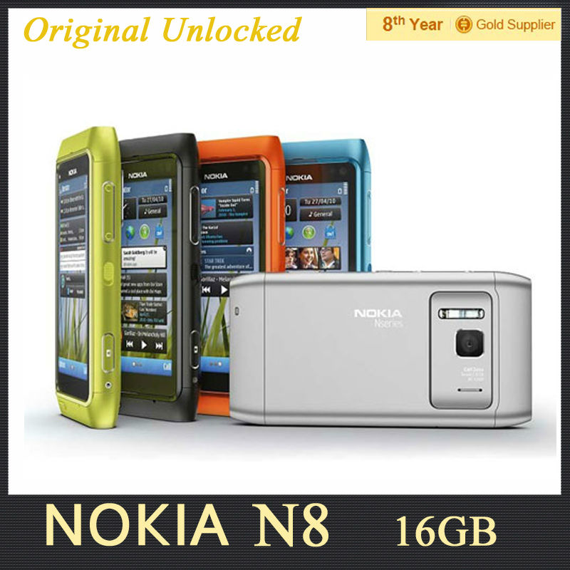 Original Unlocked N8 Nokia Mobile Phone 3 5 Capacitive Touch screen Camera 12MP WCDMA 3G Refurbished