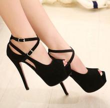 2014 Spring Summer New arrive pumps women’s Sexy high-heeled shoes High sandals fish mouth shoes platform ultra high heelsTH007