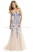Designer Lace Up Back Purple Lace and Nude Prom Dress Mermaid Tulle JR719 Off The Shoulder