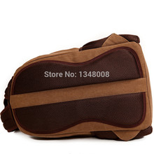 New Fashion Canvas Genuine Leather Men Laptop School Shoulder Bag Women Military Backpack Rucksacks Mochila Masculina