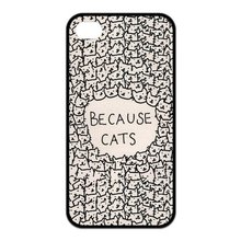 Hot-sale Free Shipping New Mobile Phone Housing Silicone Treasure Design Funny Because Cats Case for iphone 4 4s