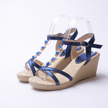 2014 New Brand Ankle Buckle Strap Women Sandals Designer High Heel Platform Sandals Women Shoes Summer