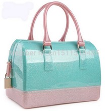 2014 fashion Famous Brand Furly candy bags women s leather handbag jelly crystal bags beach bag