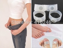1pair New Free Shipping Magnetic Silicon Double Toe Ring Diet Slimming Spa Massage Ultra Popular Fitness Slimming Weight Loss