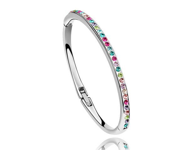 -Bracelet-Bangles-Simple-Design-Small-Wrist-Lady-Jewelry-White-Gold ...
