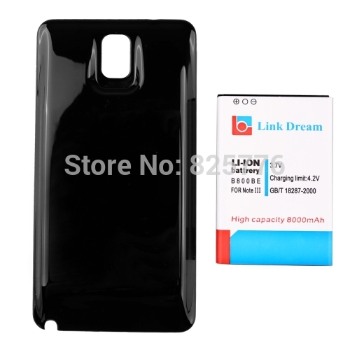 High Quality 8000mAh Mobile Phone Battery Black Cover Back Door for Samsung Galaxy Note III N9000