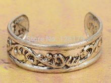 Women Lady Elegant Adjustable Antique Silver Metal Toe Ring Foot Beach Jewelry