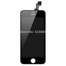 100%Original LCD Display screen Assembly Replace for iPhone 5S Black Mobile Phone LCDs Bezel Frame Supplier OEM Free Shipping