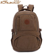 2014 New unisex 100% cotton washed canvas backpack man rucksack women casual vintage school bags multi-function 14″ laptop bag