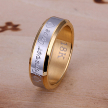 fashion Promotion 18K gold Plated Ring, Eternal love Ring 925 silver ring fashion jewelry Forever Love Ring-For Men Wholesale