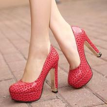 2014 Spring Summer brand New arrive pumps women’s Sexy high-heeled sweet chunky heel ultra high high-heeled wedding shoes TH201