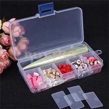 BA 2014 New Adjustable Plastic 10 Compartment Storage Box Earring Jewelry Bin Case Container AB