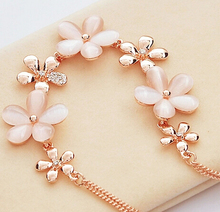 LZ Jewelry Hut N301 The 2014 Wholesale Vintage Rhinestones Opal Flower Womans Pendant Necklace