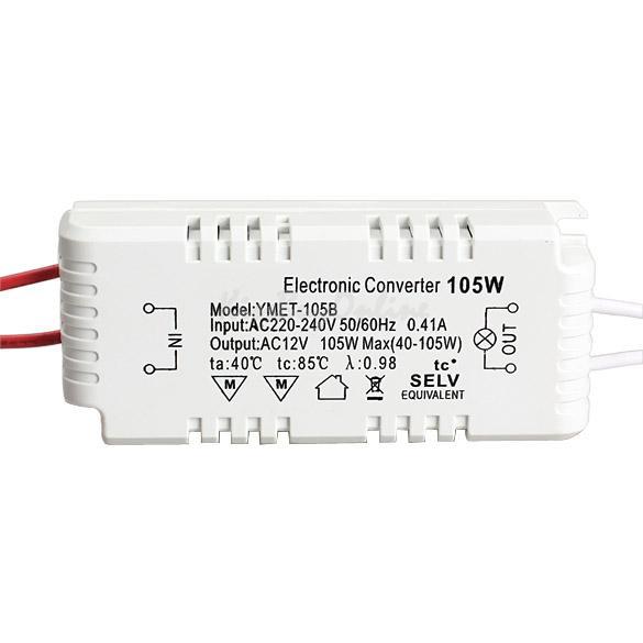 105W 12V Halogen Light LED Electronic Transformer Power Supply Driver F OS