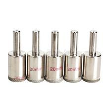5pcs Round Shank 20mm Tile Glass Diamond Tipped Hole Saw Cutter Metal Tool DM#6