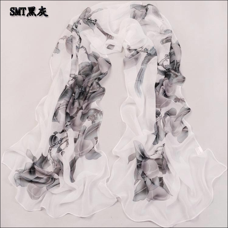 Long Chiffon Silk scarves 1PC 50 160cm Cute Sweet Pattern Fruit All tree Print scarves WJ