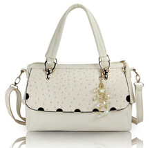 2014 Hot New Style Fashion Women’s Handbag Shoulder bags Camel grain PU leather Messenger Bag charms crystals pendant B005